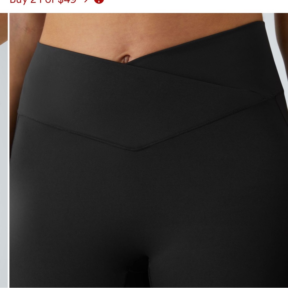 Halara crossover: high waisted crossover flare pants - Picture 2 of 6